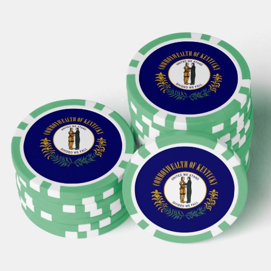 Kentuckian Flag, Flag of Kentucky Poker Chips (Opstapeling)