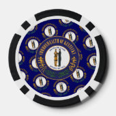 Kentuckian Flag & Seal, Kentucky Poker Chips (Achterkant)
