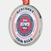 Kentucky 15e staat kerstversiering metalen ornament (Links)