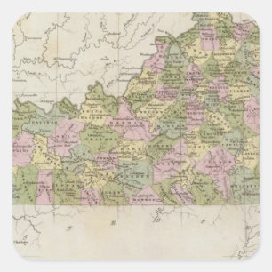 Kentucky 3 vierkante sticker