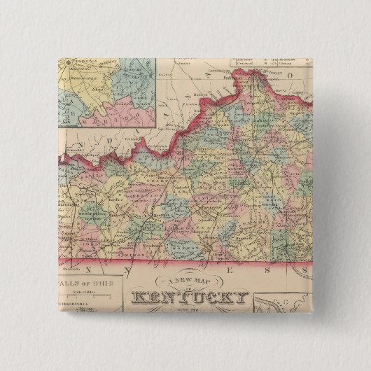 Kentucky 7 vierkante button 5,1 cm (Voorkant)