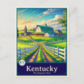 Kentucky | Anime Style Cel Shaded Briefkaart (Voorkant)