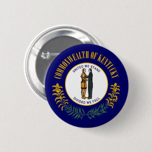 Kentucky: Blauwgras Gemenebest Amerikaanse staatsv Ronde Button 5,7 Cm