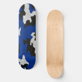 Kentucky Blue White Classic Camo Pattern Skateboard (Voorkant)