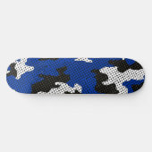 Kentucky Blue White Classic Camo Pattern Skateboard (Horizontaal)