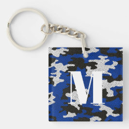 Kentucky Blue White Classic Camo Pattern Sleutelhanger