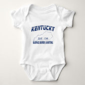 Kentucky Bluegrass Bourbon Basketball UScustomInk Romper (Voorkant)