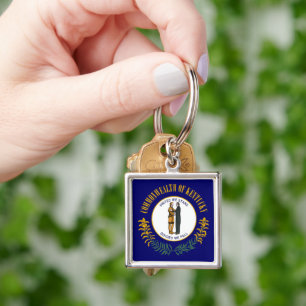 Kentucky: Bluegrass Commonwealth US Staatsvlag Sleutelhanger