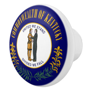 Kentucky: Bluegrass Commonwealth Vlag van de Ameri Keramische Knop