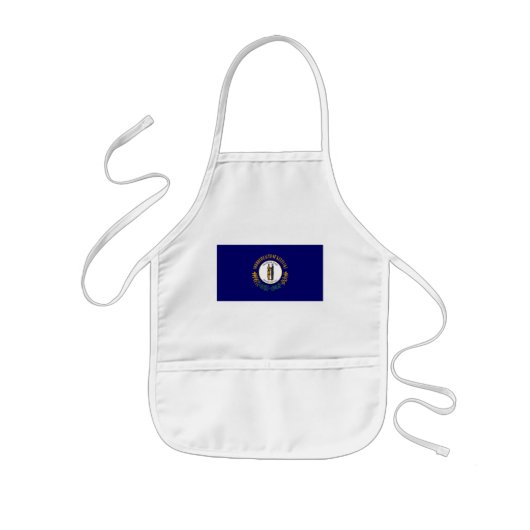 Kentucky: Bluegrass Commonwealth vlag van de Ameri Kinder Schort (Voorkant)