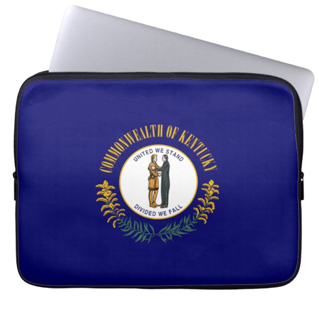 Kentucky: Bluegrass Commonwealth vlag van de Ameri Laptop Sleeve (Voorkant)