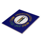 Kentucky: Bluegrass Commonwealth Vlag van de Ameri Tegeltje (Zijkant)