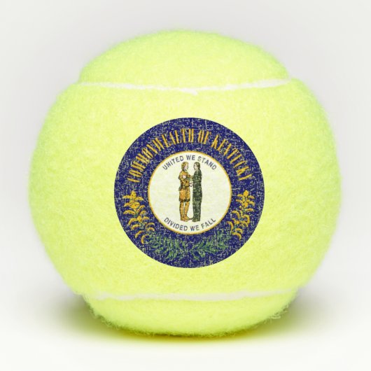 Kentucky: Bluegrass Commonwealth vlag van de Ameri Tennisballen (Voorkant)