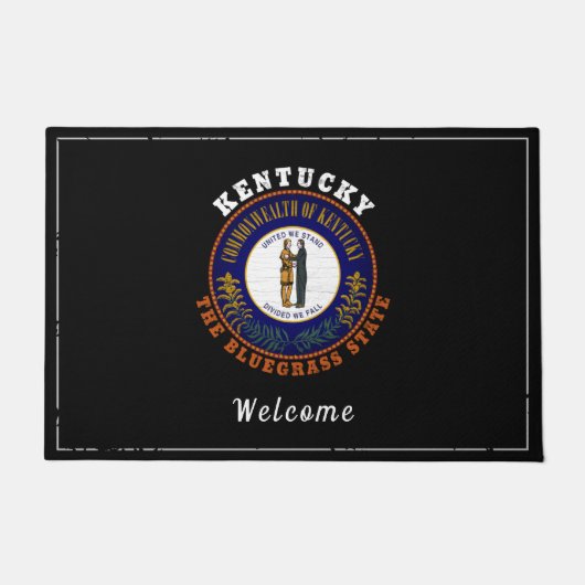 KENTUCKY BLUEGRASS STATE FLAG DEURMAT (Voorkant)