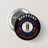KENTUCKY BLUEGRASS STATE FLAG RONDE BUTTON 5,7 CM (Voorkant /achterkant)