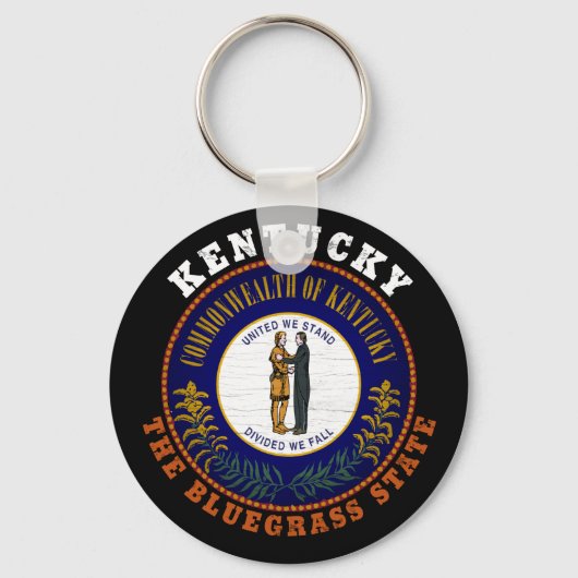 KENTUCKY BLUEGRASS STATE FLAG SLEUTELHANGER (Voorkant)