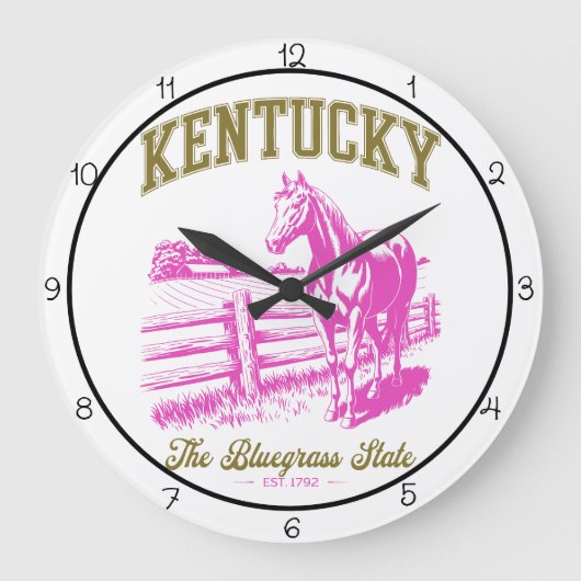 Kentucky Bluegrass State Horse Grote Klok (Voorkant)