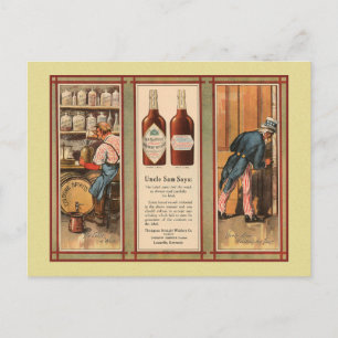 Kentucky Bourbon Uncle Sam Prohibition Briefkaart
