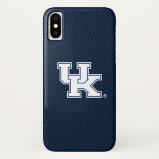 Kentucky | Brits koolstofvezelpatroon iPhone X Hoesje