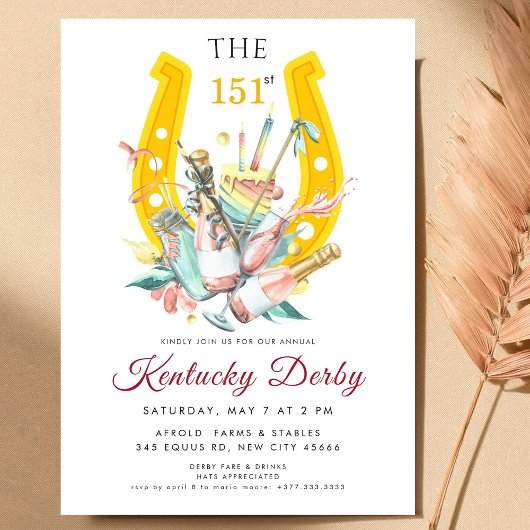 Kentucky Derby 151st Invitation with Horseshoe