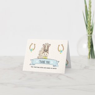 Kentucky Derby Baby shower Dank je wel. Bedankkaart