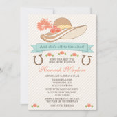 KENTUCKY DERBY CASQUETTE BRIDAL SHOWE INVITATION (Devant)