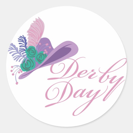 Kentucky Derby Dames Pet Derby Dag Ronde Sticker (Voorkant)