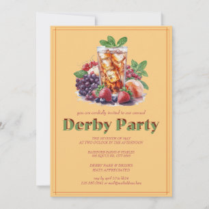Kentucky Derby-feest uitnodiging Mint Julep drank 