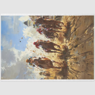 Kentucky Derby Horse Racing Decoupage Tissuepapier