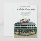 Kentucky Derby Party Invitation Churchill Downs Ho (Devant / Derrière)