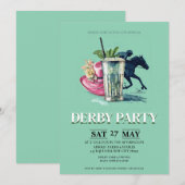 Kentucky Derby Party Invitation Mint Julep Derby H (Devant / Derrière)