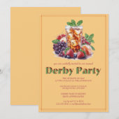 Kentucky Derby Party Invitation Mint Julep Drink H (Devant / Derrière)