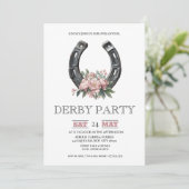 Kentucky Derby Party Invitation Silver Horseshoe P (Debout devant)
