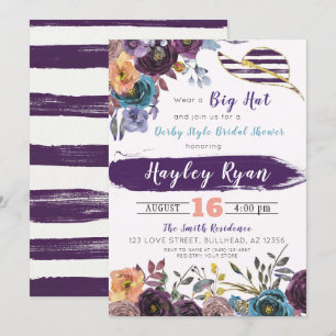 Kentucky Derby Style Herfst Bridal Shower Kaart