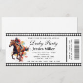 Kentucky Derby Ticket Invitation Kaart (Voorkant / Achterkant)