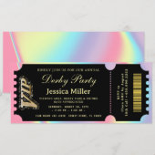 Kentucky Derby VIP Ticket Invitation (Devant / Derrière)