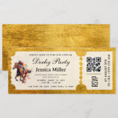 Kentucky Derby VIP Ticket Invitation (Devant / Derrière)