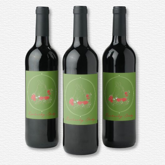 Kentucky Derby Wine Label Wijn Etiket