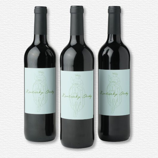 Kentucky Derby Wine Label Wijn Etiket
