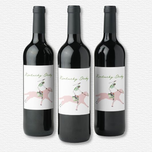 Kentucky Derby Wine Label Wijn Etiket