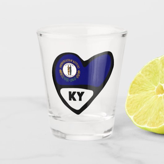 Kentucky, Drapeau D'Etat De KY En Verre De Tir Du  (Devant)