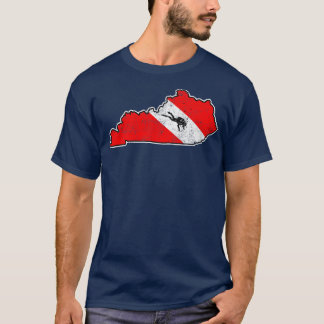 Kentucky Duikvlag Duiken State Kaart Duiken Fla T-shirt