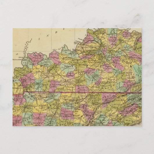 Kentucky en Tennessee Briefkaart (Voorkant)