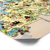 Kentucky Funny  Map Poster (Hoek)