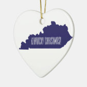 Kentucky gepersonaliseerde kerstversiering keramisch ornament (Links)