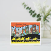 Kentucky Greetings uit de VS Briefkaart (Staand voorkant)