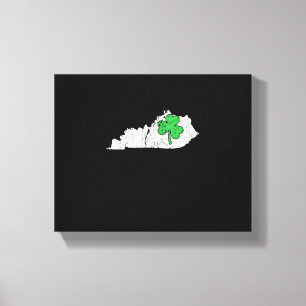Kentucky Happy St. Patrick's Day Funny Lucky Shamr Canvas Afdruk