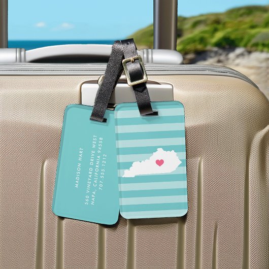 Kentucky Hart | Thuisstaat Bagagelabel