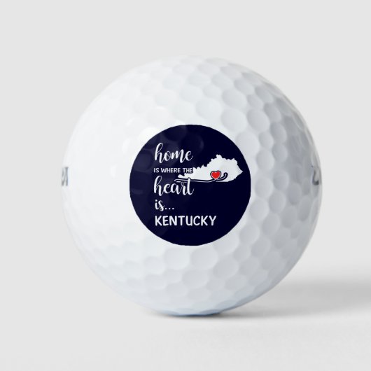 Kentucky Home is waar het hart ligt Golfballen (Voorkant)