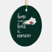 Kentucky Home is waar het hart ligt Keramisch Ornament (Rechts)